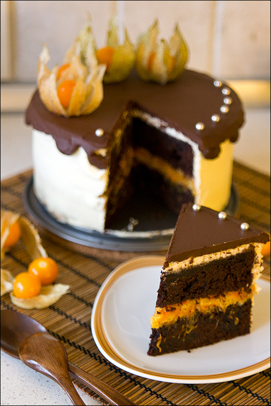 Шоколадно-апельсиновый торт с Гиннессом